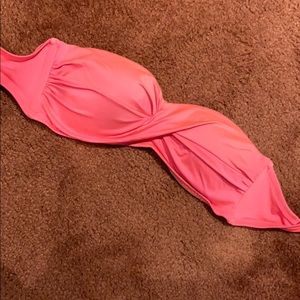 Coral strapless bathing suit top from Target